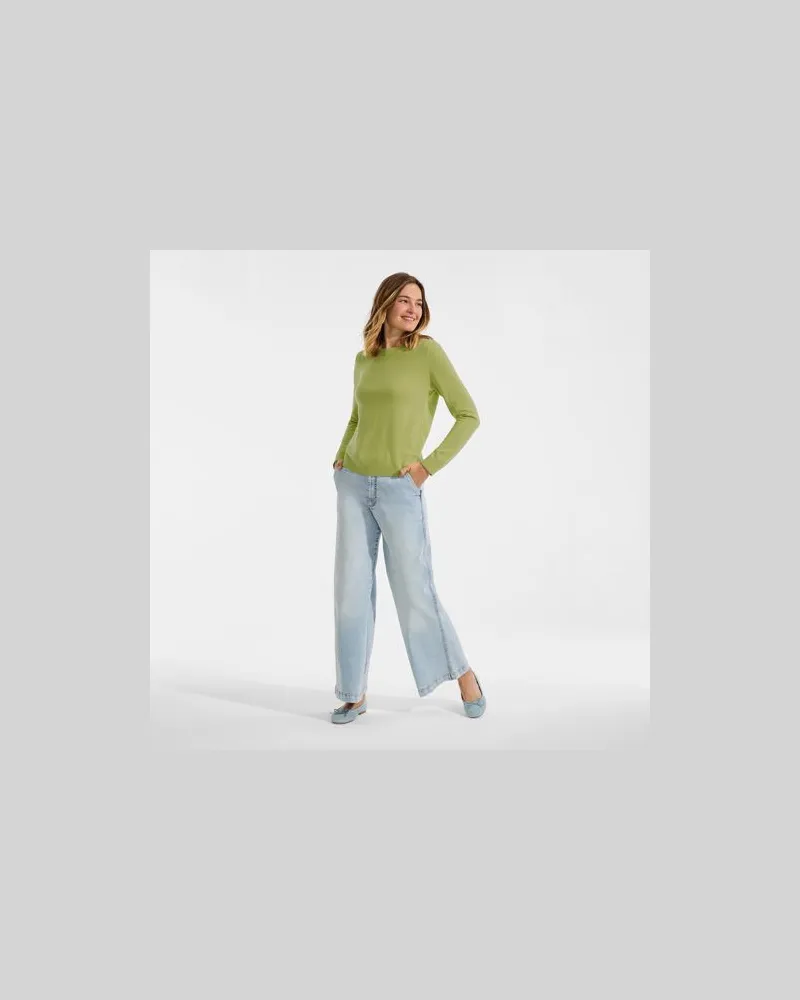 Lands' End Merino-Pullover, Damen, Größe:32-34 regular, Grün, Wolle, by Grün