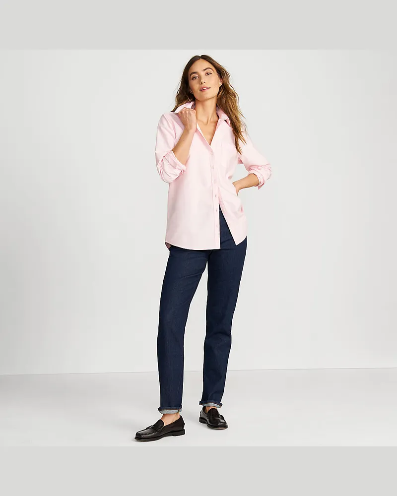 Lands' End Soft Denim Boyfriend-Jeans Mid Waist, Damen, Größe regular, Blau, Elasthan/Baumwoll-Mischung, by Blau