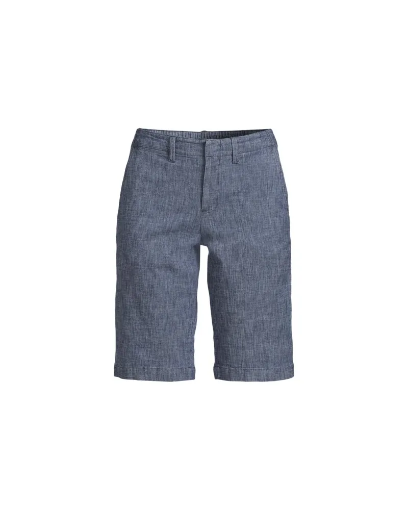 Lands' End Chambray-Bermudas, Damen, Größe plus, Blau, Elasthan/Baumwoll-Mischung, by Blau
