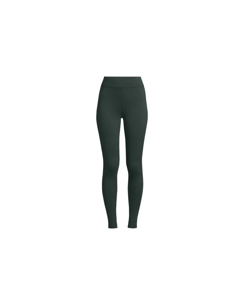 Lands' End Leggings mit Plüschfutter und Tasche SERIOUS SWEATS, Damen, Größe tall, Grün, Baumwoll-Mischung/Polyester-Mischung, by Grün