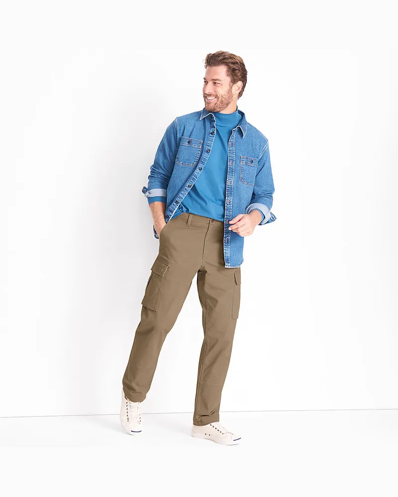 Lands' End Cargo-Chino mit Stretch, Straight Fit, Herren, Größe regular, Braun, by Braun