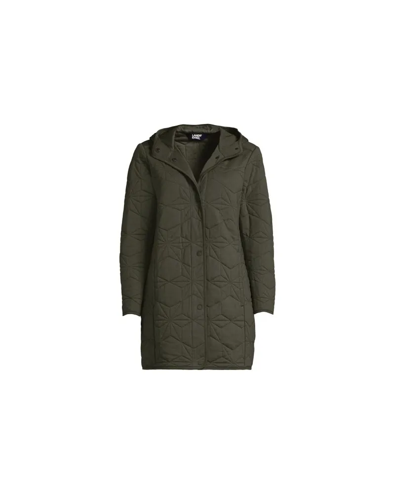 Lands' End PrimaLoft Steppmantel, Damen, Größe:32-34 regular, Grün, Baumwoll-Mischung, by Grün