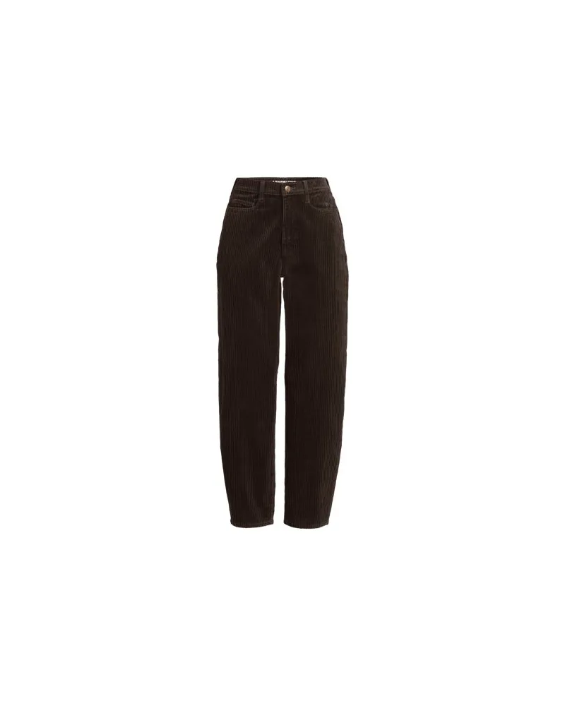 Lands' End Barrel-Breitcordhose High Waist, Damen, Größe:34 regular, Braun, Elasthan/Baumwoll-Mischung, by Braun