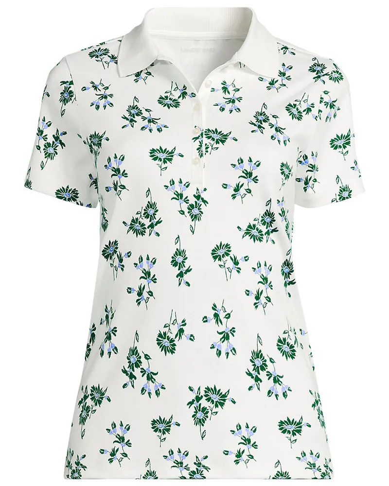 Lands' End Supima-Poloshirt, Damen, Größe plus, Weiß, Baumwolle, by Weiß