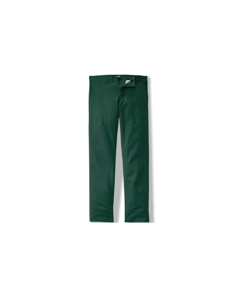 Lands' End Ultimativ-Chino in Wunschlänge, Straight Fit, Herren, Größe regular, Grün, Baumwolle/Elasthan/Polyester, by Grün