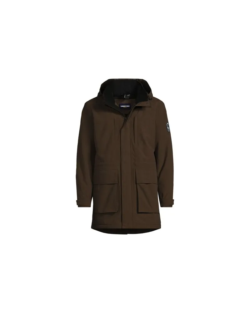 Lands' End Wasserdichter, isolierter Squall-Parka, Herren, Größe:44-46 regular, Braun, Nylon, by Braun