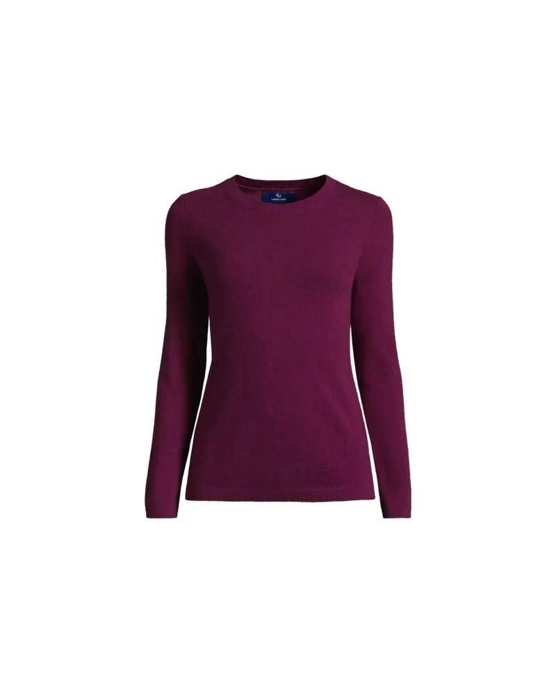 Lands' End Kaschmir-Pullover mit rundem Ausschnitt, Damen, Größe plus, Rot, Kaschmir, by Rot