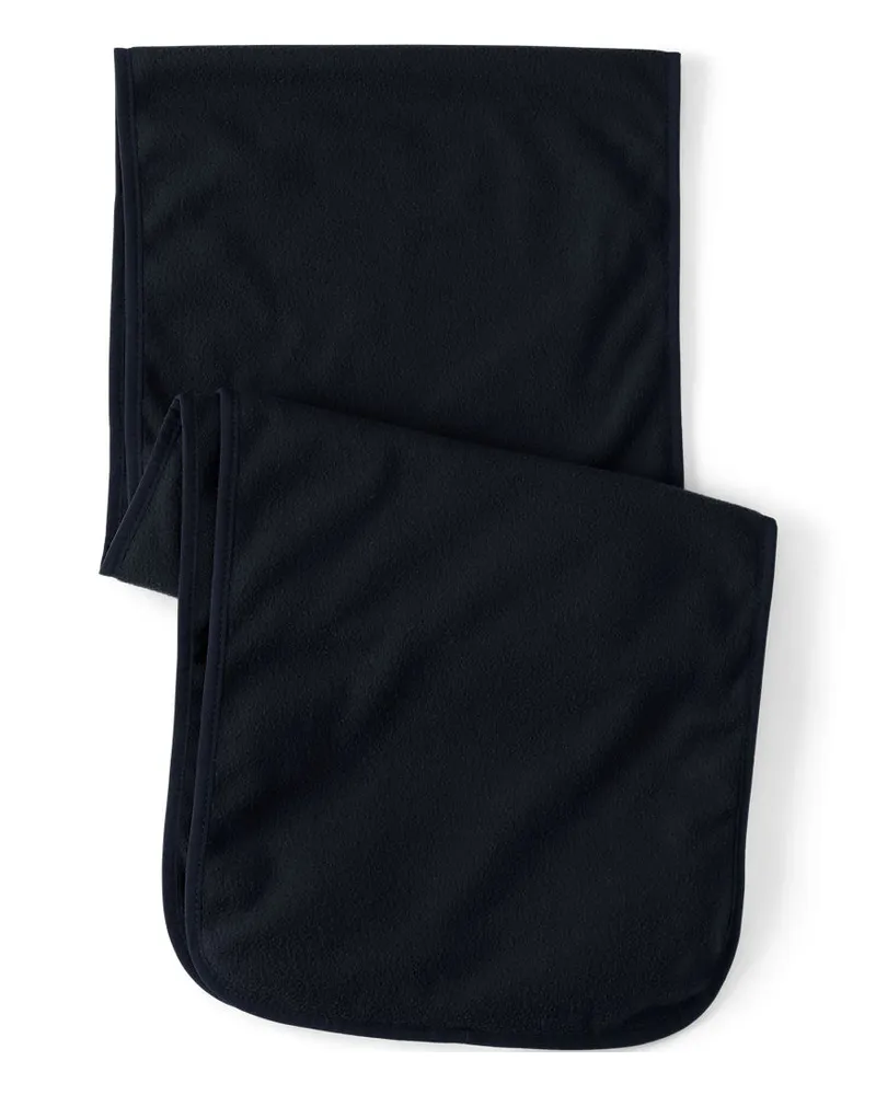 Lands' End Wasserabweisender Anyweather Fleece-Schal, Damen, Größe regular, Schwarz, Polyester, by Schwarz
