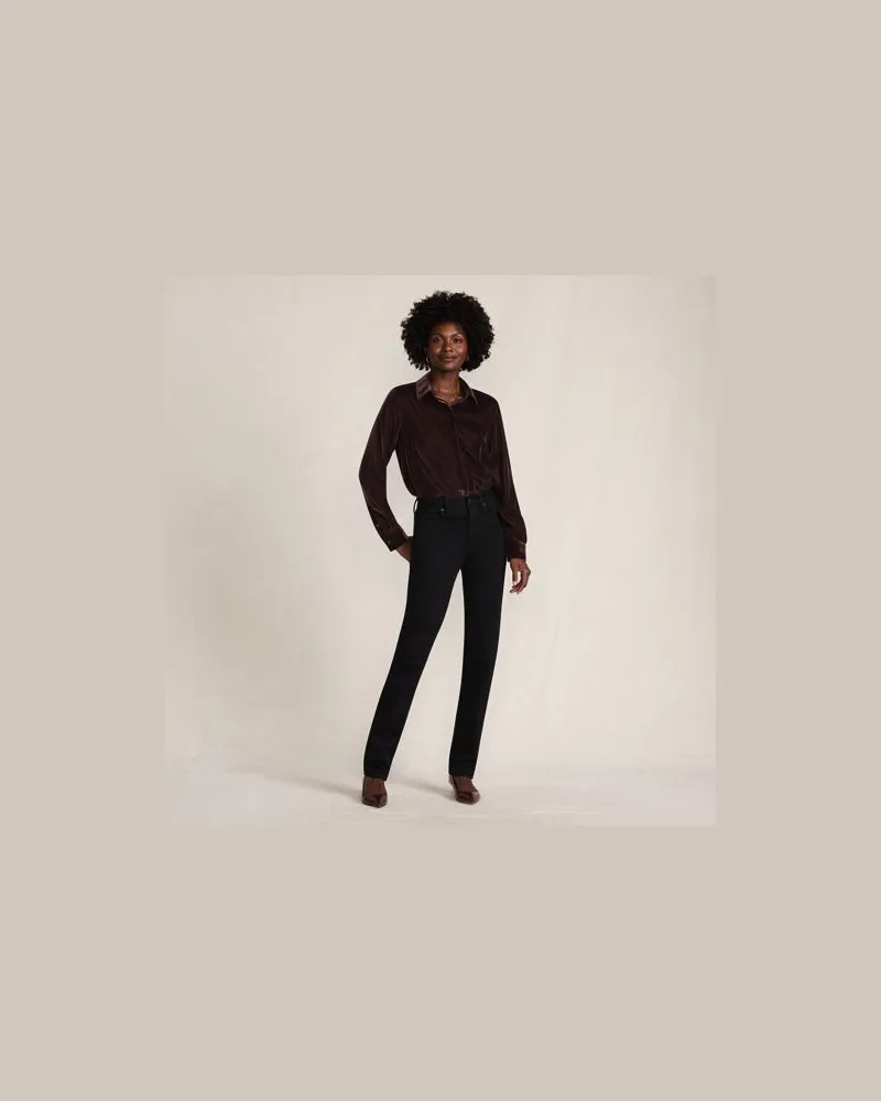 Lands' End Samtbluse, Damen, Größe:34 petite, Braun, Polyester, by Braun