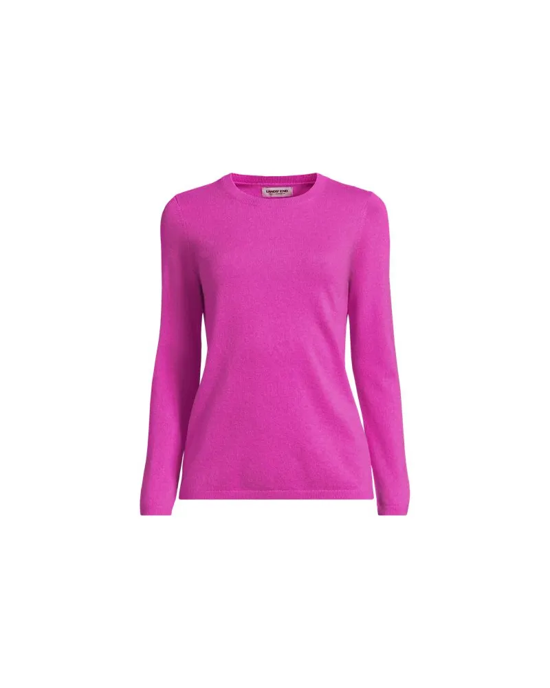 Lands' End Kaschmir-Pullover mit rundem Ausschnitt, Damen, Größe:32-34 petite, Pink, Kaschmir, by Pink