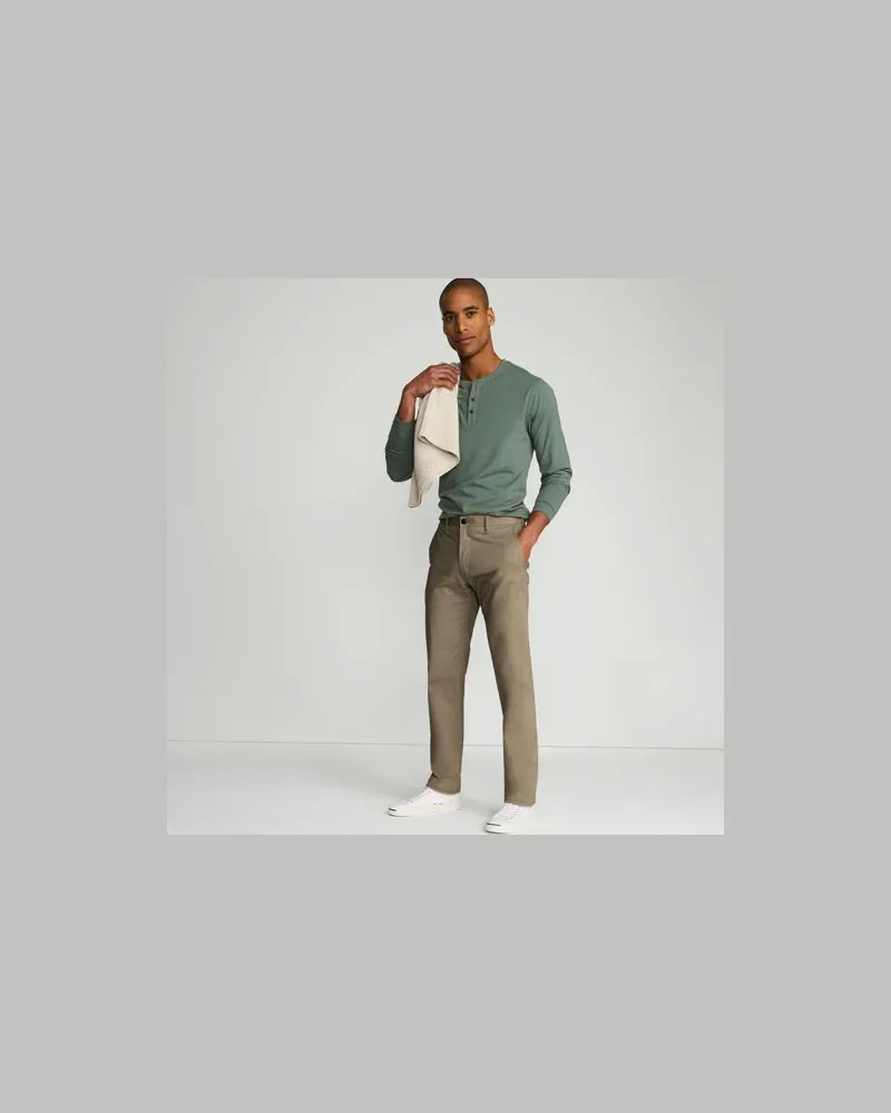 Lands' End Stretch-Chino in Wunschlänge, Straight Fit, Herren, Größe regular, Beige, Baumwolle, by Beige