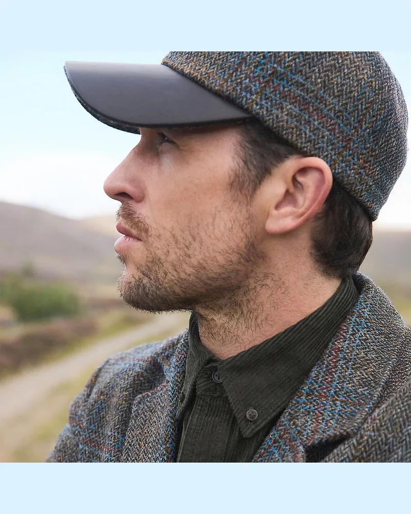 Lands' End Harris Tweed Baseball-Kappe, Damen, Größe:null regular, Braun, Wolle, by Braun
