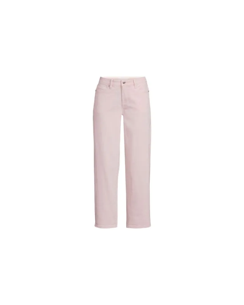 Lands' End Relaxte Soft Denim Straight Fit 7/8-Jeans, Damen, Größe plus, Pink, Elasthan/Baumwoll-Mischung, by Pink