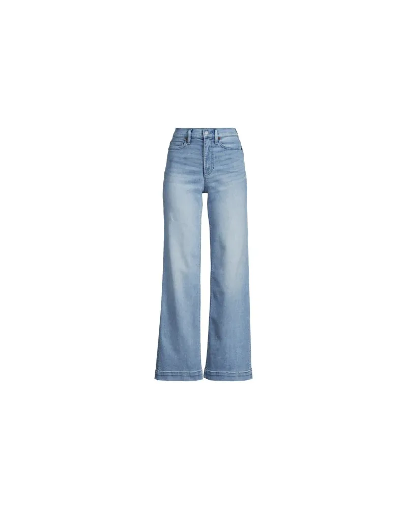 Lands' End Recover Jeans High Waist mit weitem Bein, Damen, Größe regular, Blau, by Blau