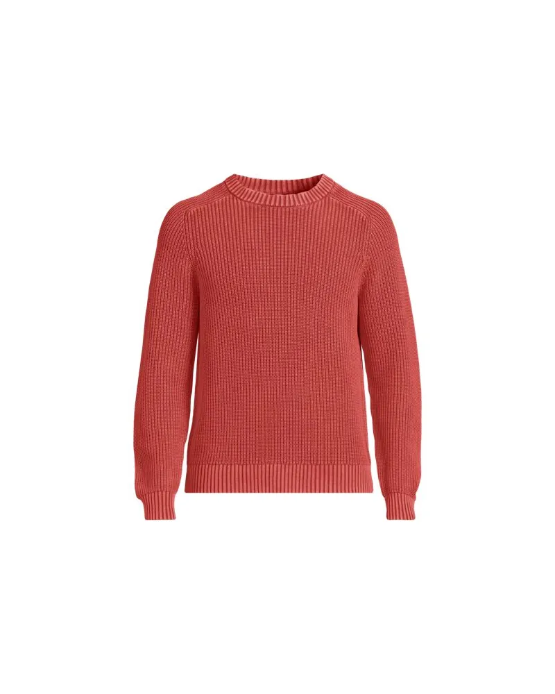 Lands' End DRIFTER Pullover im Shaker-Rippstrick, Herren, Größe:52-54 regular, Lila, Baumwolle, by Lila