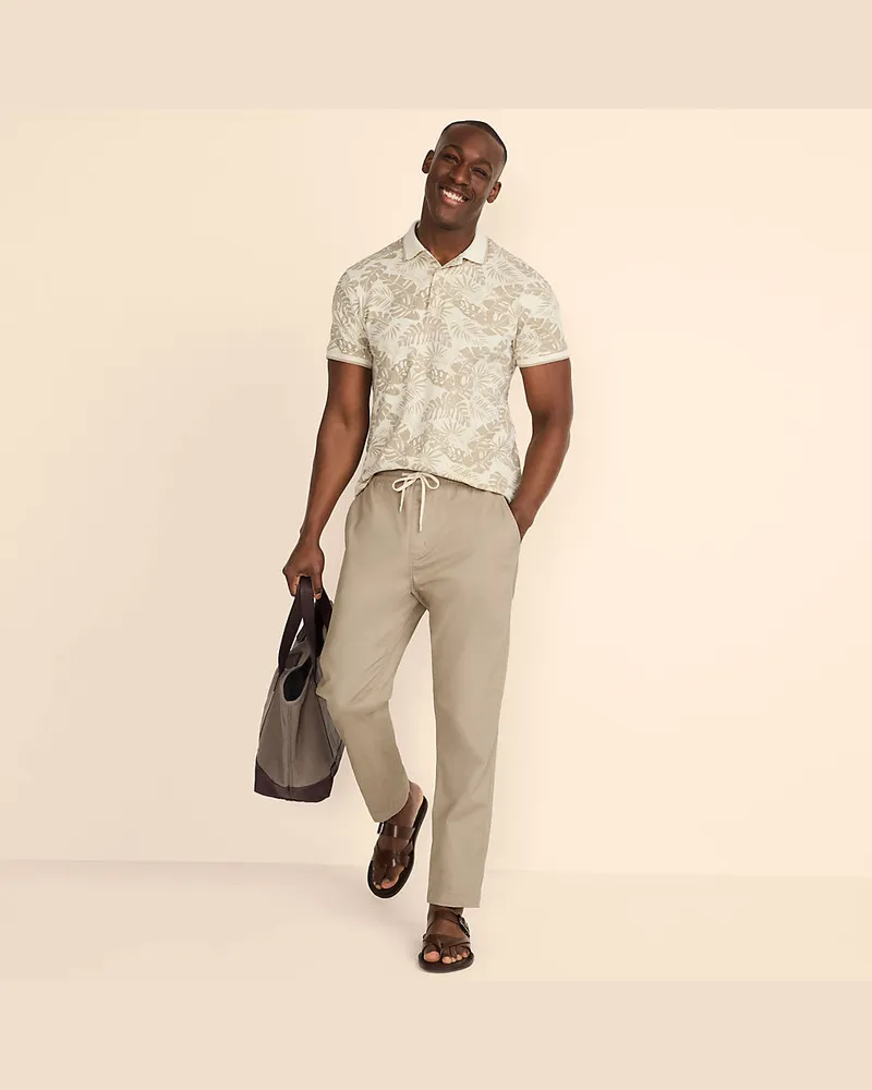 Lands' End Schlupfbund-Chino, Herren, Größe regular, Beige, Baumwolle/Leinen, by Beige