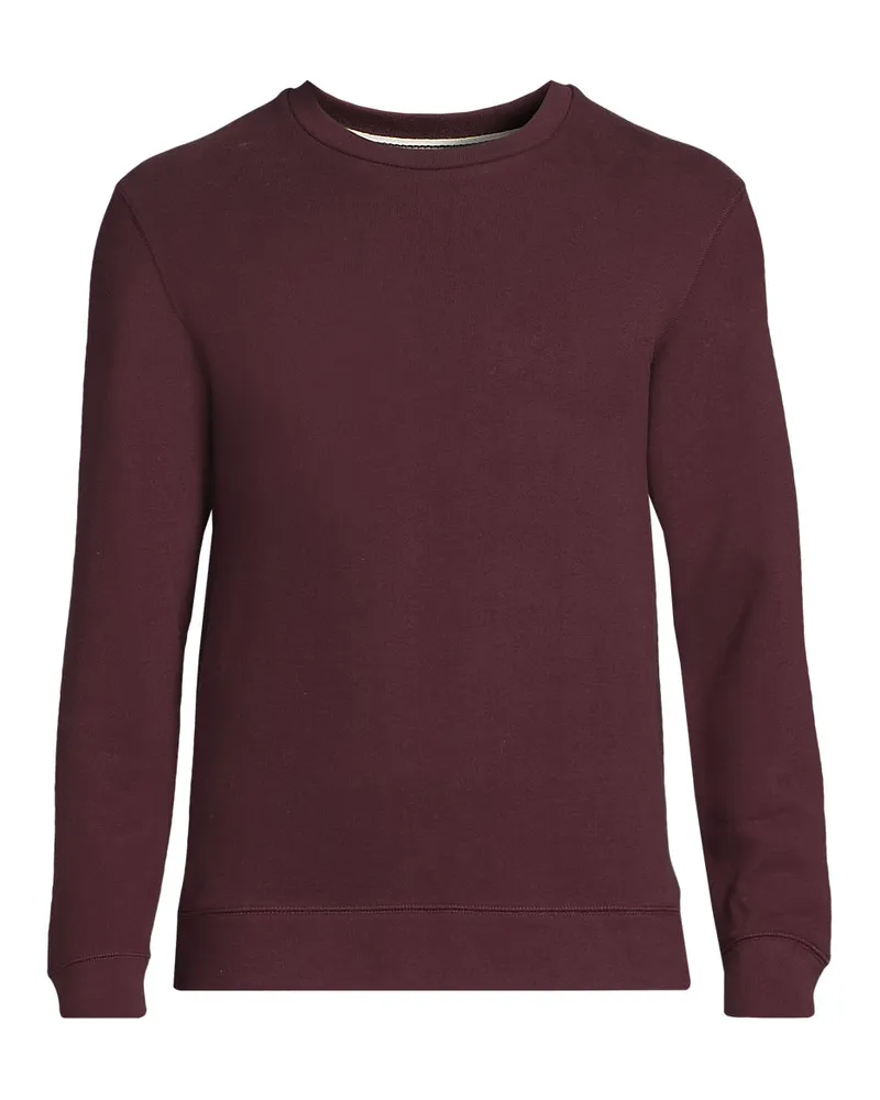 Lands' End Rundhals-Sweatshirt SERIOUS SWEATS, Herren, Größe regular, Rot, Baumwoll-Mischung/Polyester-Mischung, by Rot