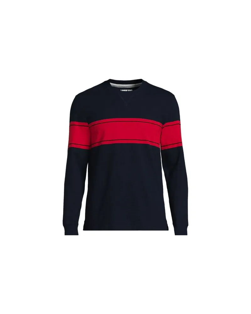 Lands' End Flammgarn-Shirt aus reiner Baumwolle, Herren, Größe regular, Blau, Baumwolle, by Blau