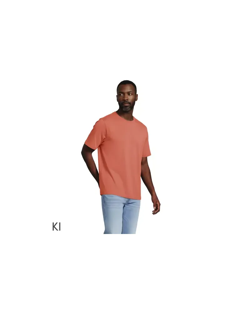 Lands' End Super-T Kurzarm-Shirt, Classic Fit, Herren, Größe regular, Rot, Baumwolle, by Rot