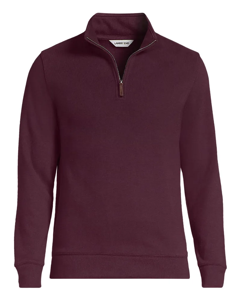 Lands' End ReiÃŸverschluss-Pullover aus Bedford-Ripp, Herren, GrÃ¶ÃŸe tall, Rot, Baumwolle, by Rot
