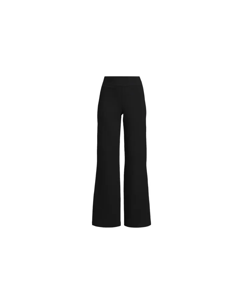 Lands' End Starfish High Waist Hose mit weitem Bein, Damen, Größe:44-46 petite, Schwarz, Elasthan/Baumwoll-Mischung, by Schwarz
