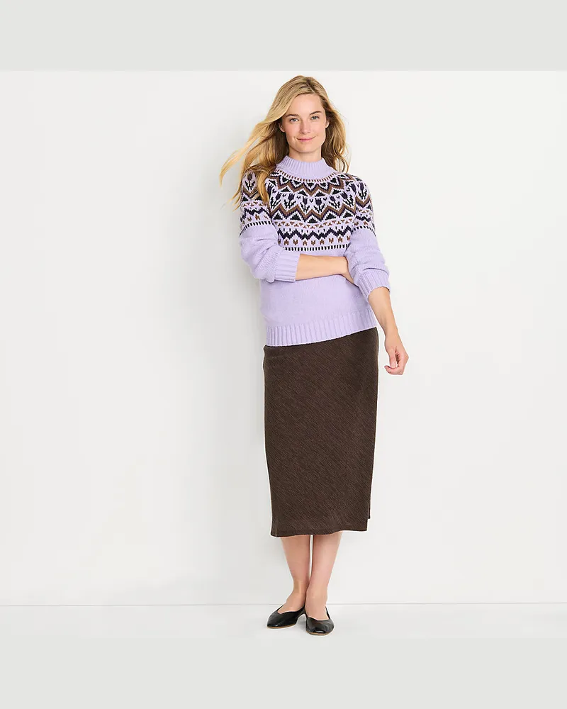 Lands' End Crinkle-Schlupfrock im Schrägschnitt, Damen, Größe petite, Braun, Lyocell (Viskose)/Polyester-Mischung, by Braun