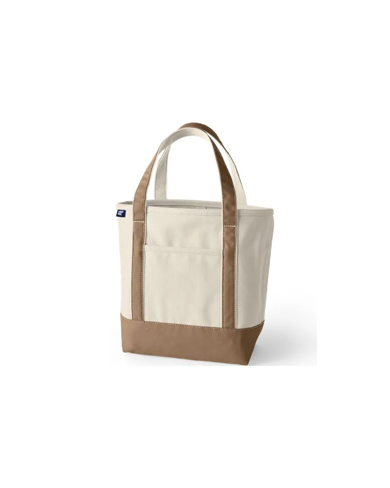Lands' End Mittelgroße offene Canvas-Tasche, Damen, Größe:null regular, Braun, Baumwolle, by Braun