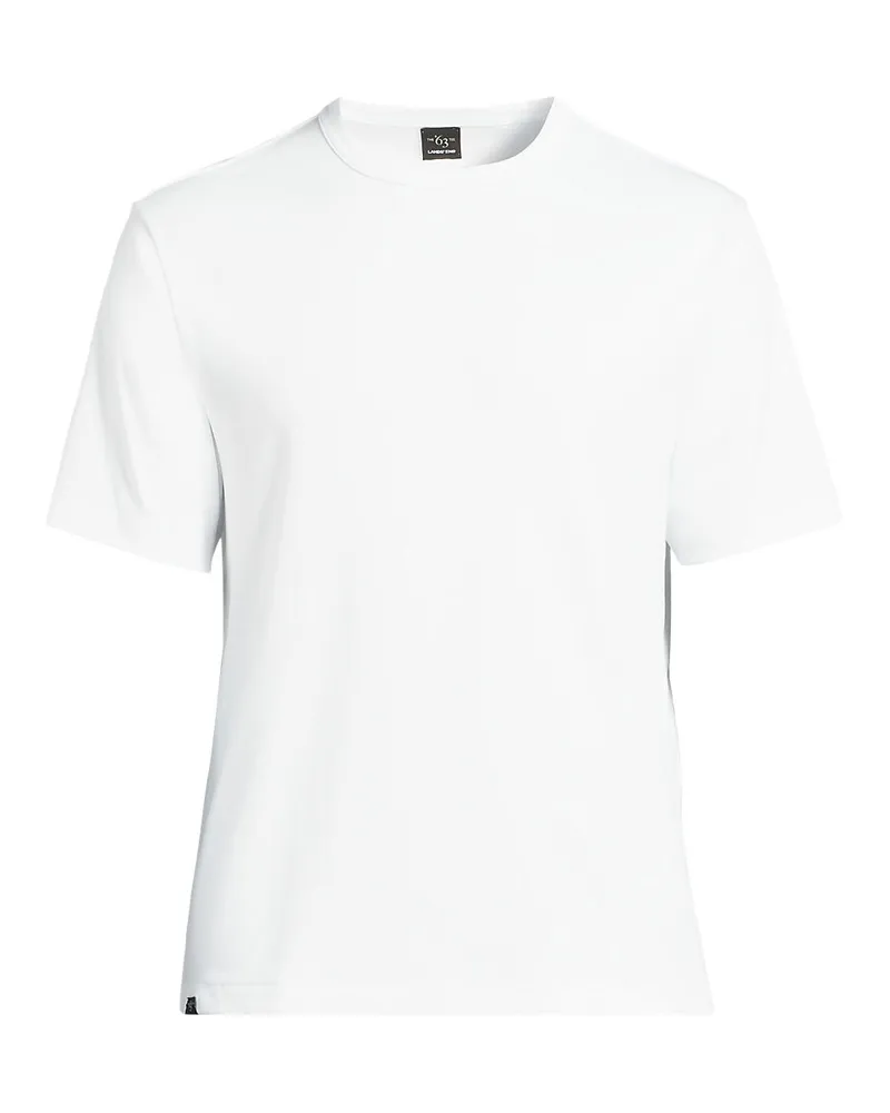 Lands' End Supima-Shirt '63 aus Interlock-Baumwolle, Herren, Größe tall, Weiß, Baumwolle, by Weiß