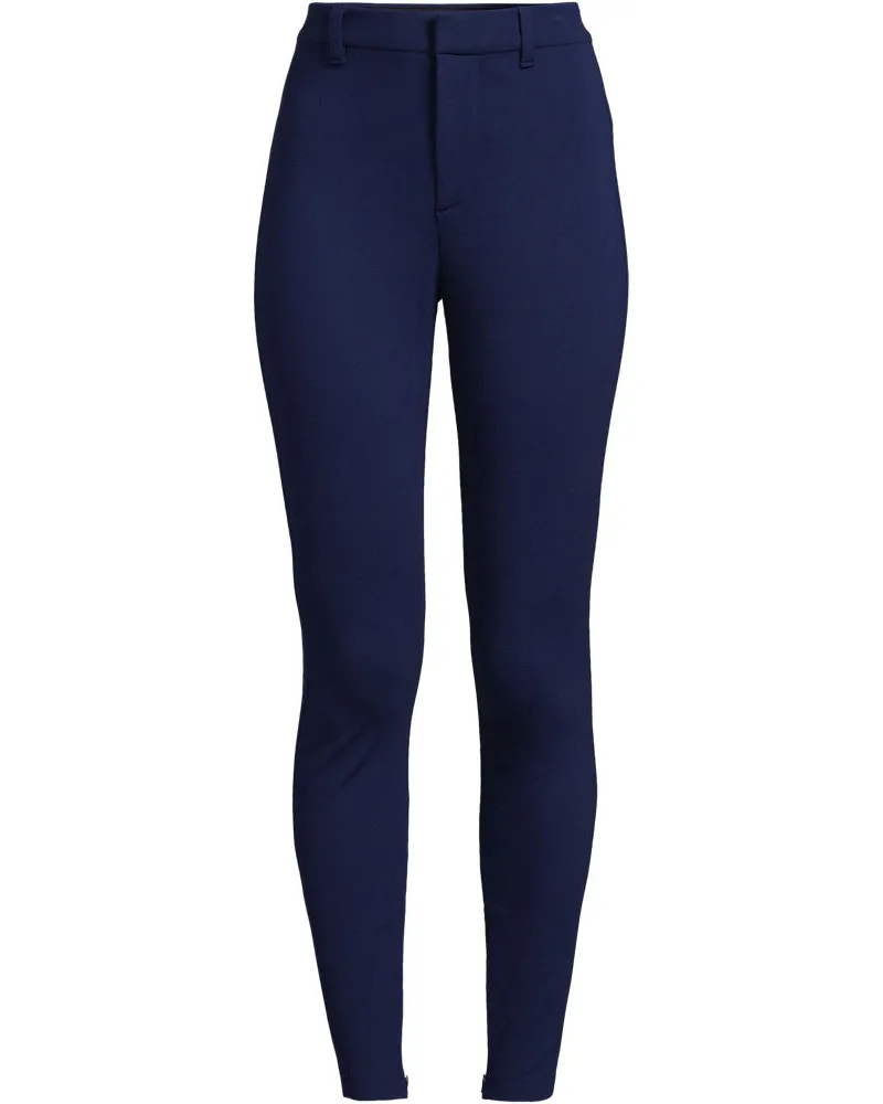 Lands' End Ponté-Leggings High Waist, Damen, Größe regular, Blau, Viskose-Mischung/Nylon-Mischung, by Blau