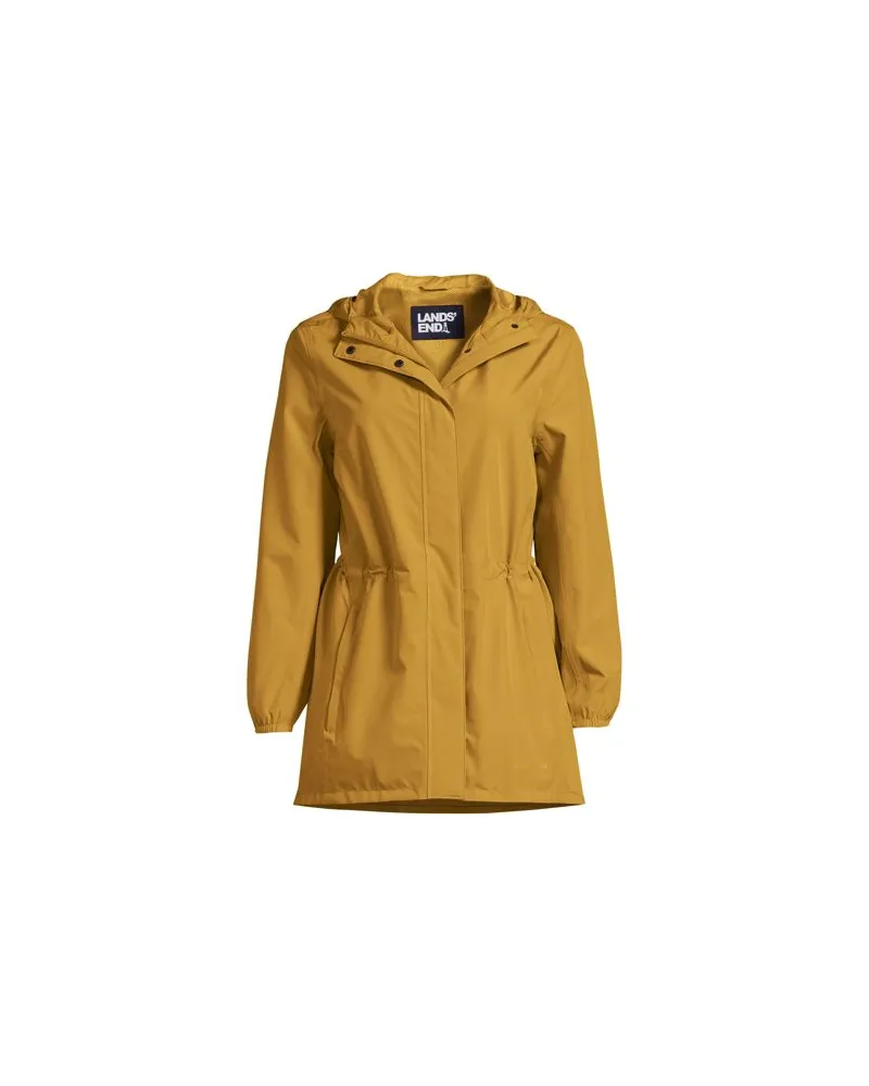 Lands' End Wasserdichte Regenjacke mit Packfach, Damen, Größe:32-34 regular, Gelb, Polyester, by Gelb