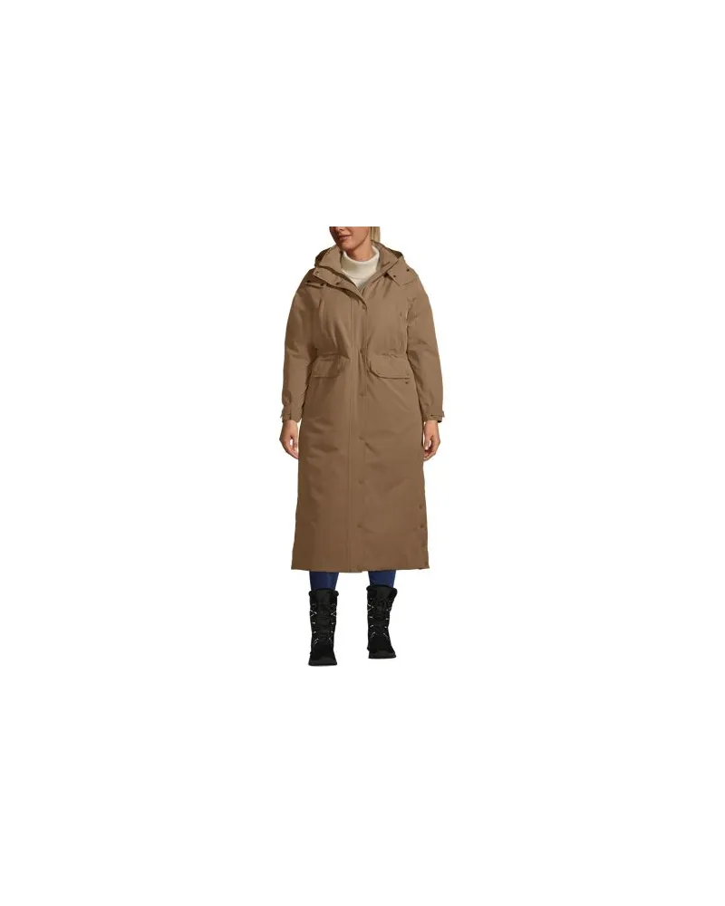 Lands' End Maxi-Daunenmantel EXPEDITION, Damen, Größe plus, Beige, Polyester/Daunen, by Beige