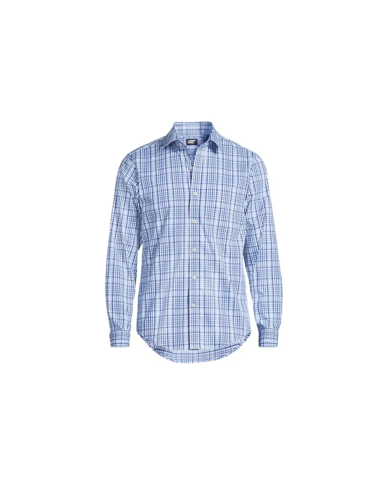 Lands' End Ultimativ-Hemd, Classic Fit, Herren, Größe:52-54 regular, Blau, Elasthan/Polyester, by Blau