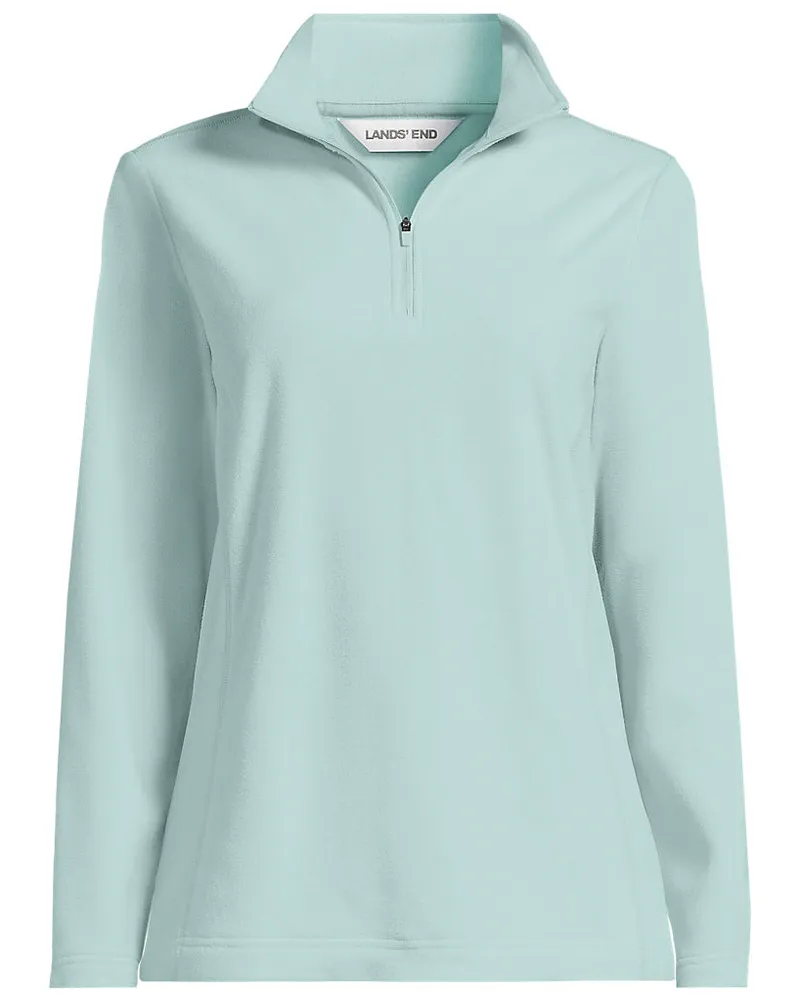 Lands' End Anyweather Fleece-Pullover mit ReiÃŸverschluss, Damen, GrÃ¶ÃŸe plus, GrÃ¼n, Polyester, by Grã¼n