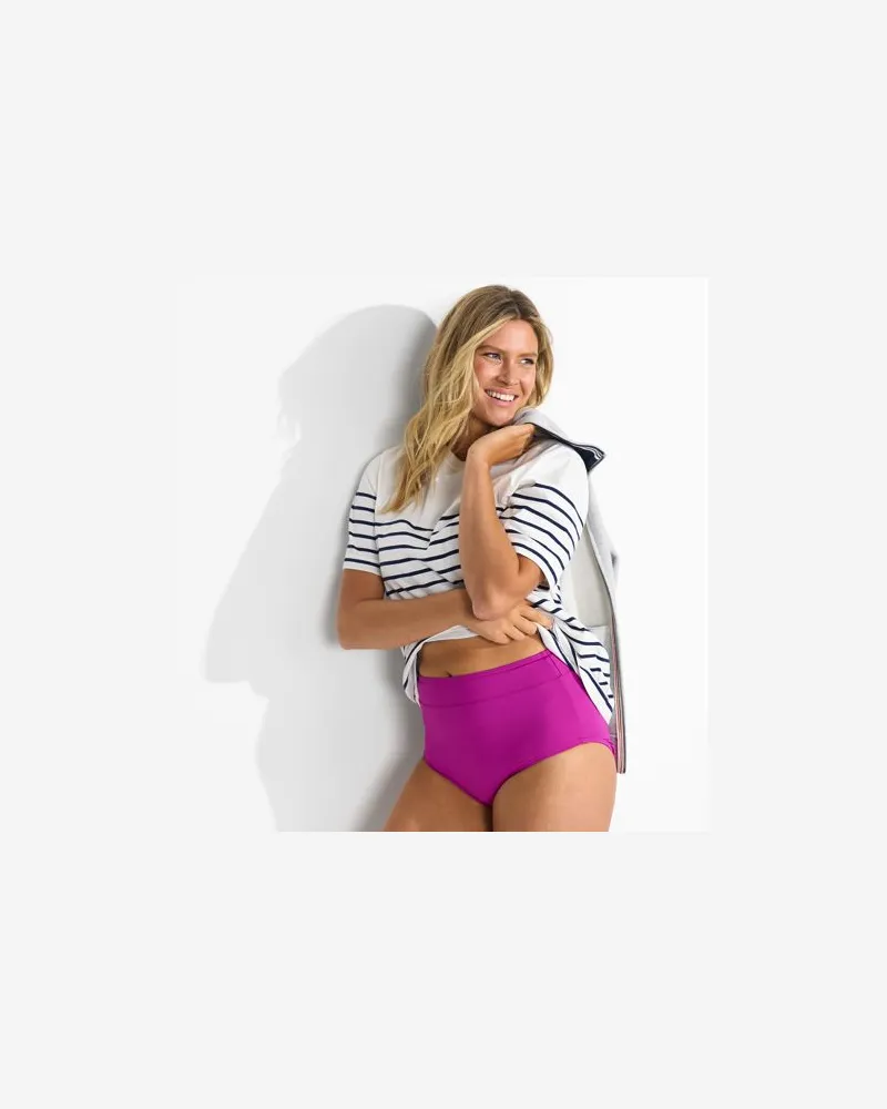 Lands' End Control-Bikinihose High Waist CHLORRESISTENT, Damen, Größe:34 regular, Lila, Elasthan/Nylon-Mischung, by Lila