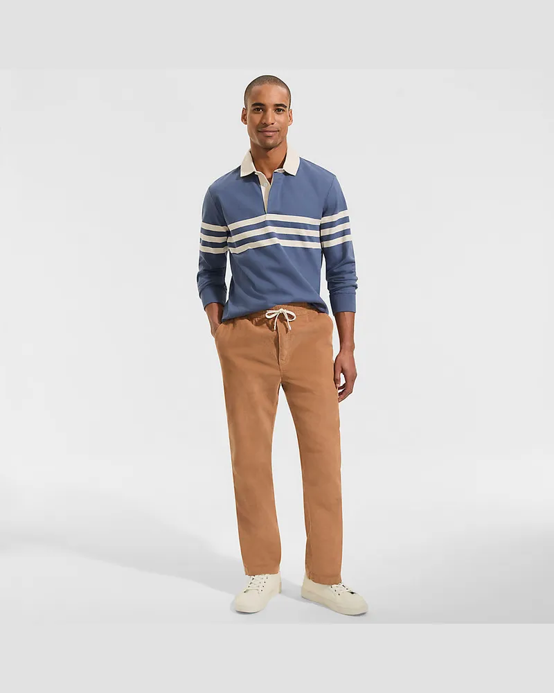 Lands' End Classic Fit Schlupfbund-Feincordhose, Herren, Größe regular, Braun, Baumwolle, by Braun