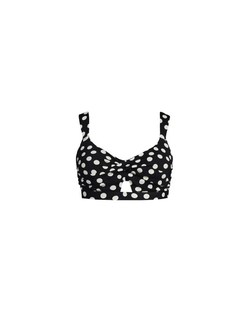Lands' End Bikinitop mit Twist-Detail, Damen, Größe regular, Schwarz, Elasthan/Nylon-Mischung, by Schwarz