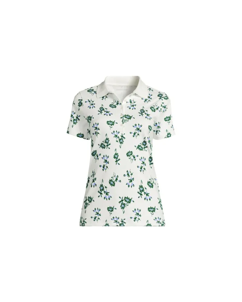 Lands' End Supima-Poloshirt, Damen, Größe plus, Weiß, Baumwolle, by Weiß