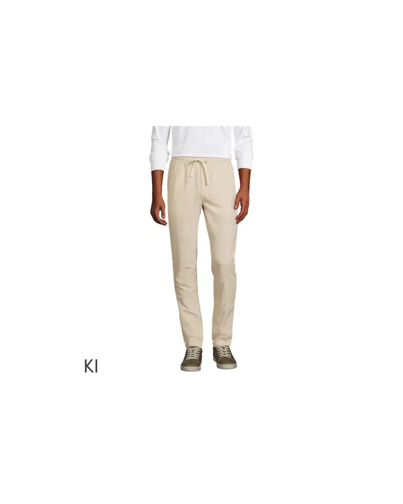 Lands' End Schlupfbund-Chino, Herren, Größe regular, Weiß, Baumwolle/Leinen, by Weiß