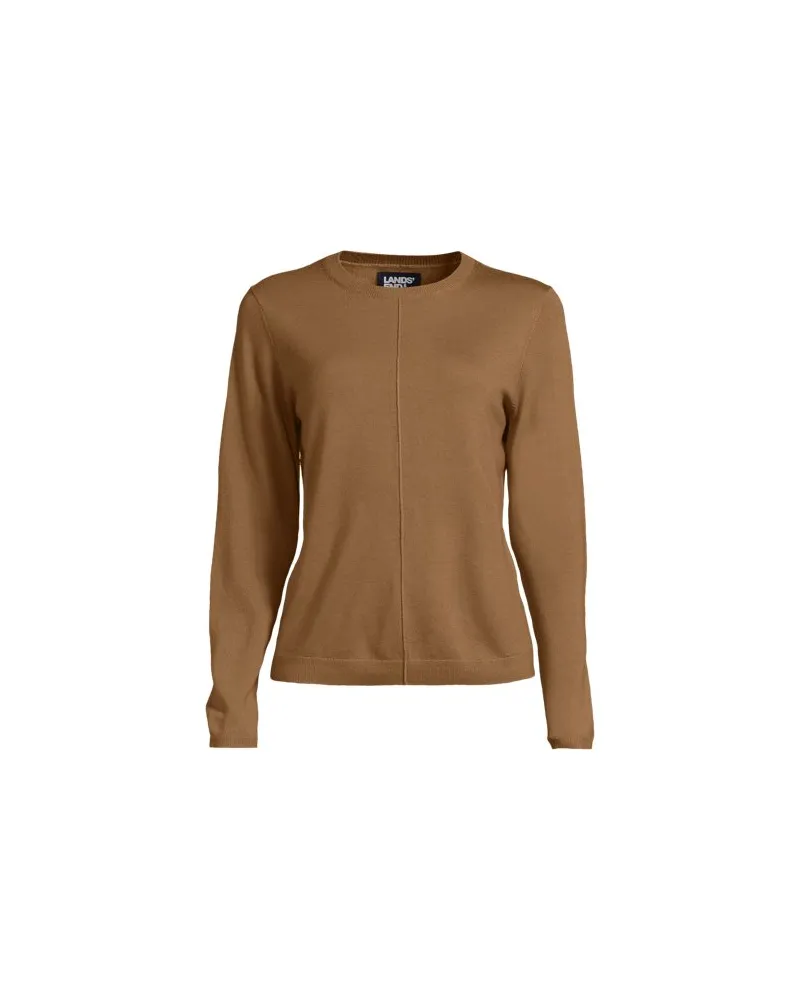 Lands' End Merino-Pullover, Damen, Größe:32-34 regular, Beige, Wolle, by Beige