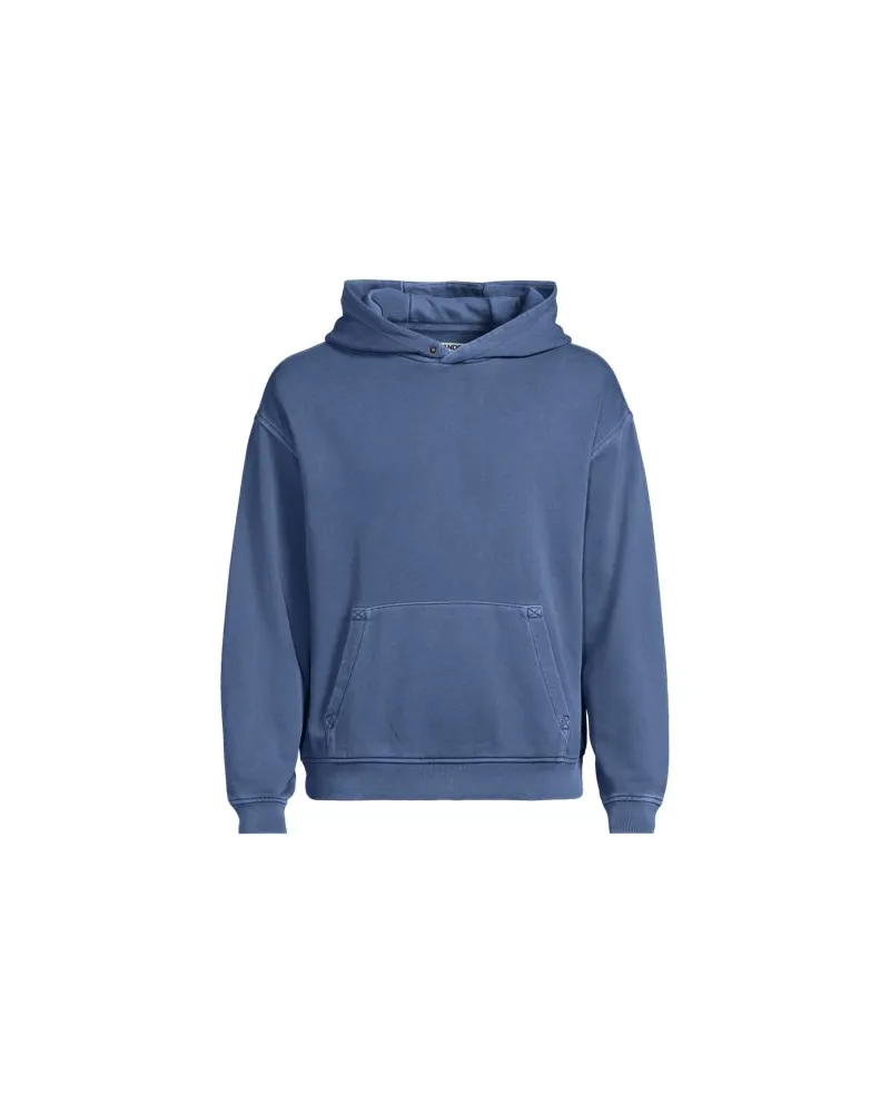 Lands' End Serious Sweats Kapuzenpullover, Herren, Größe:60 regular, Blau, Baumwolle, by Blau