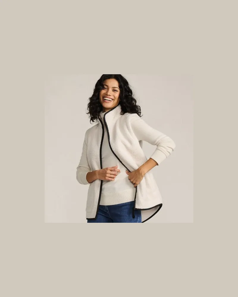 Lands' End Teddy-Weste, Damen, Größe:32-34 regular, Weiß, Polyester, by Weiß