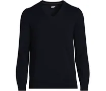 V-Pullover aus Baumwoll-Feinstrick, Herren, Größe:44-46 regular, Blau, Baumwolle, by