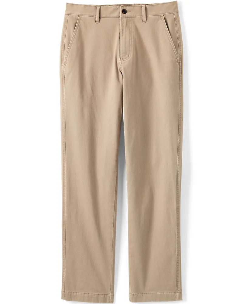 Lands' End Flanellgefütterte Chinohose mit Komfortbund, Classic Fit, Herren, Größe regular, Braun, Baumwoll-Mischung, by Braun