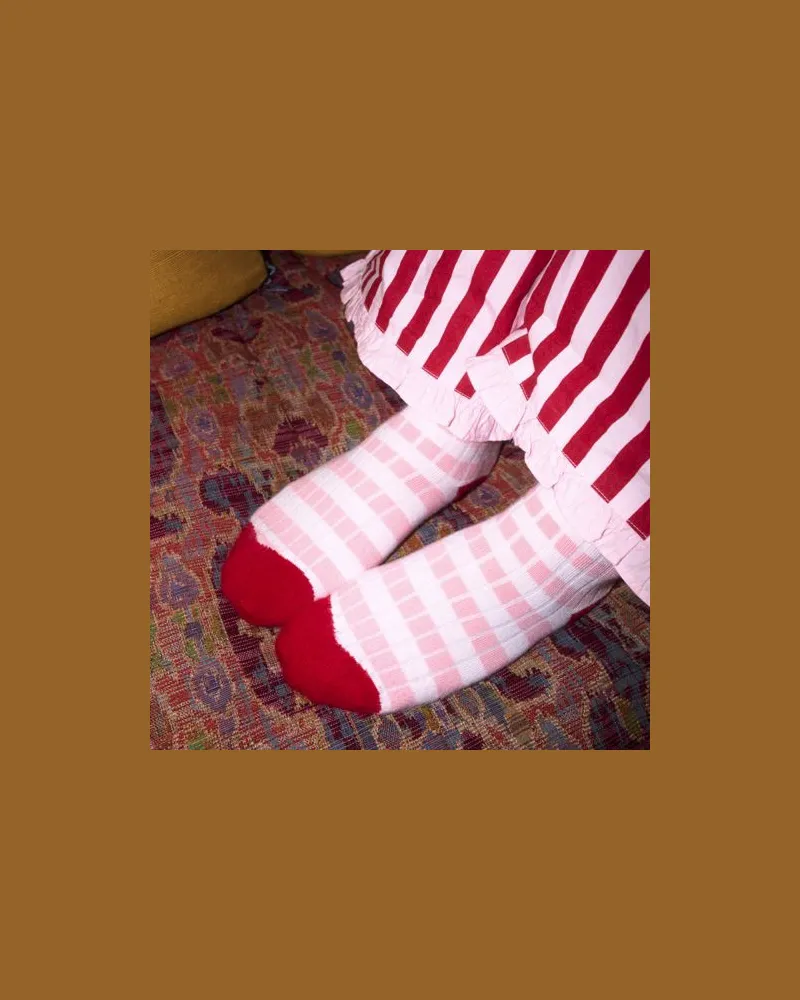 Lands' End x Lulu Guinness Lips Socken (3er-Set), Damen, Größe:null regular, Blau, Polyester/Polyester-Mischung, by Lands' End Blau