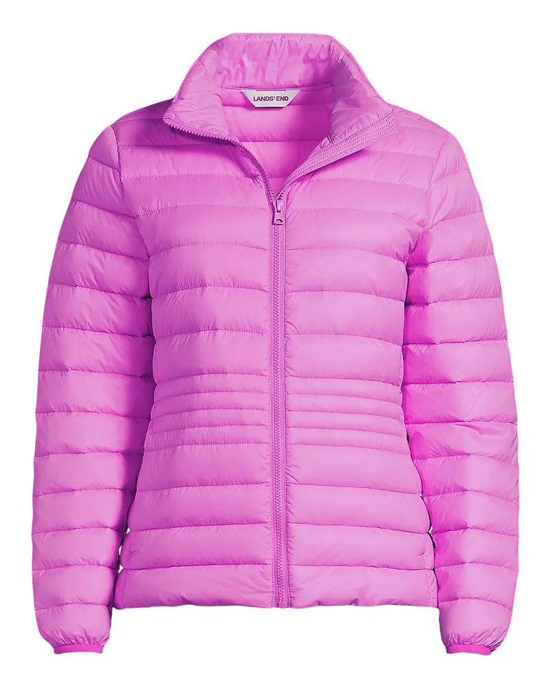Lands' End Ultraleichte verstaubare Daunenjacke Wanderweight, Damen, Größe regular, Pink, Nylon, by Pink