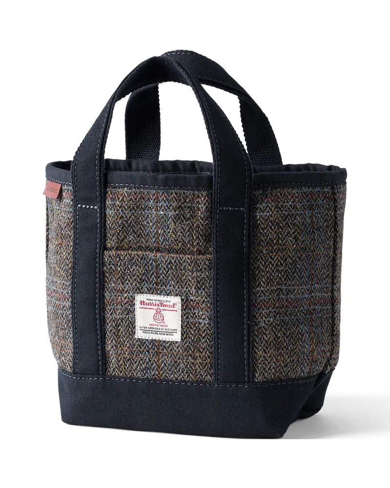 Lands' End Harris Tweed kleine Tasche, Herren, Größe:null regular, Braun, Baumwolle/Wolle, by Braun