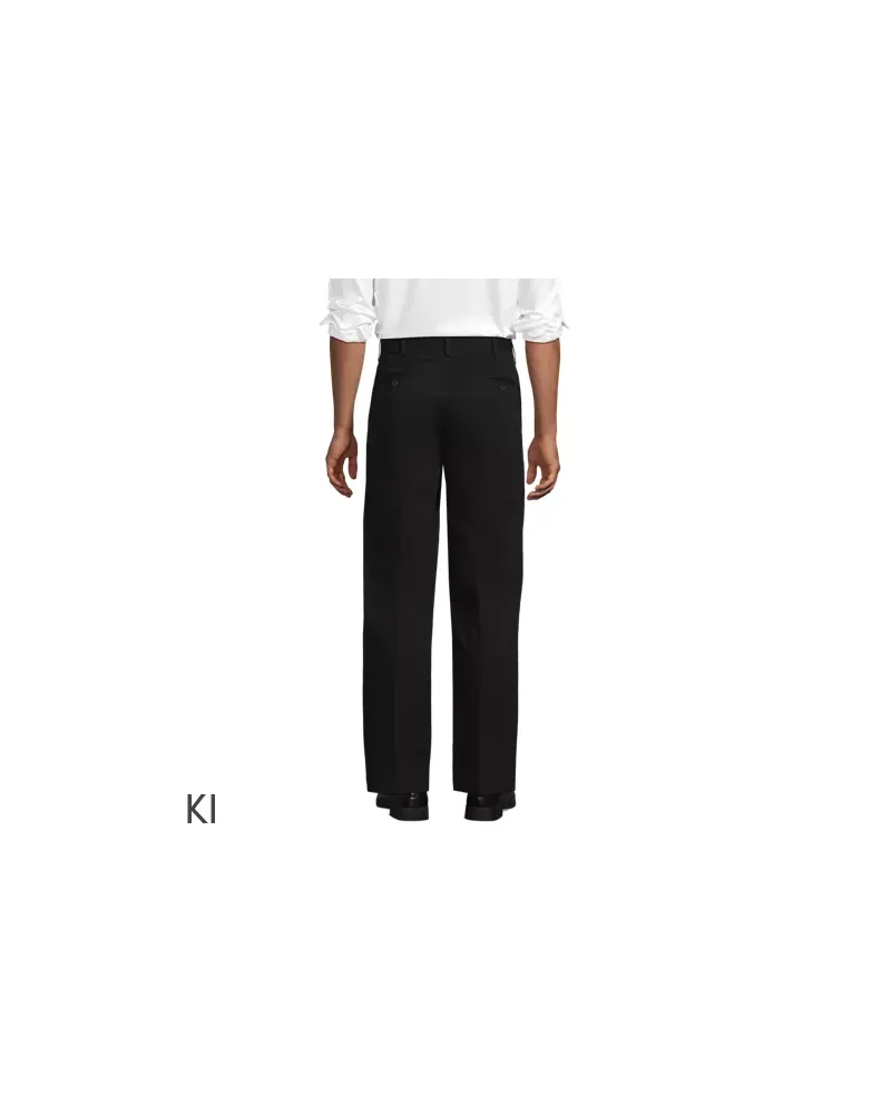 Lands' End Bügelleichte Chinos mit Komfortbund, Herren, Größe regular, Schwarz, Baumwolle, by Schwarz