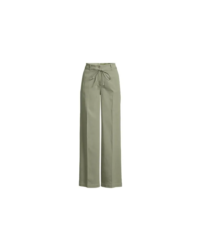 Lands' End Weite Chinos High Waist aus Lyocell-Mix, Damen, Größe petite, Grün, Baumwolle/Baumwoll-Mischung, by Grün