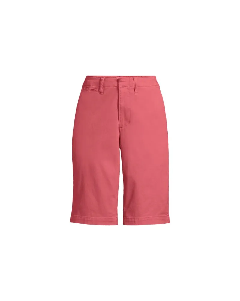 Lands' End Chino-Bermudas, Damen, Größe plus, Rot, Elasthan/Baumwoll-Mischung, by Rot