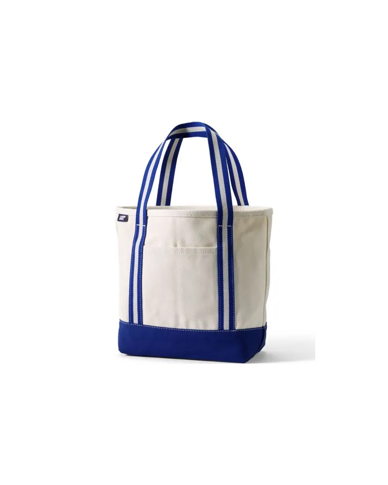 Lands' End Mittelgroße offene Canvas-Tasche, Damen, Größe:null regular, Blau, Baumwolle, by Blau